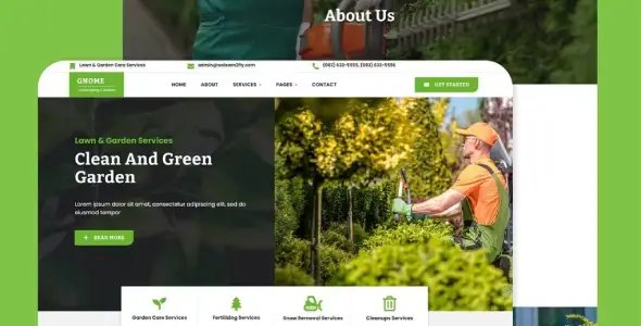 Gnome – Lawn & Garden Care Services Elementor Template Kit